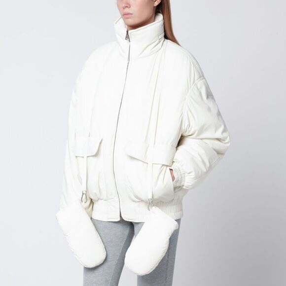 Golden Goose Women's White Nylon Zip Jacket - Picture 1 of 2